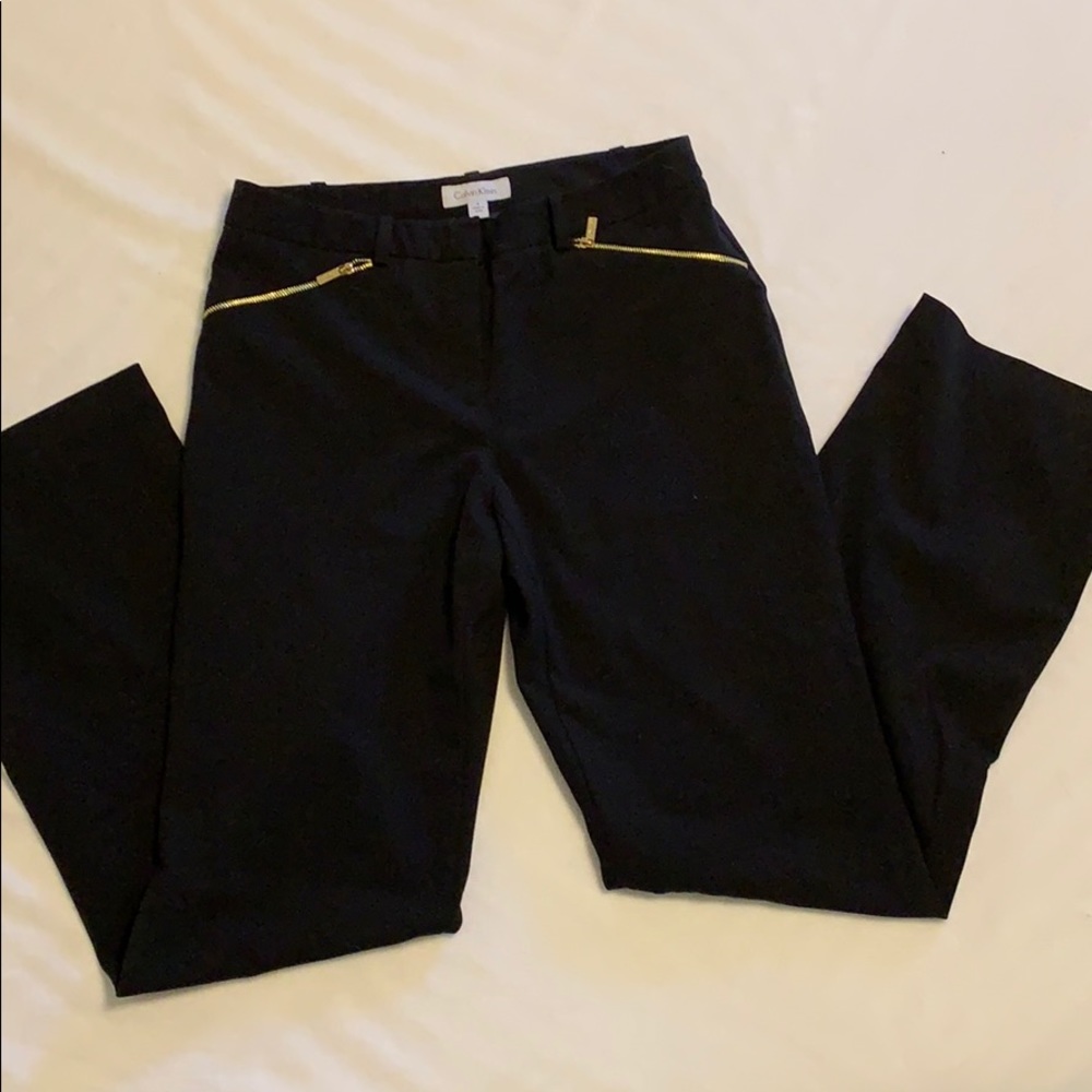 Calvin Klein wide leg, black work pants